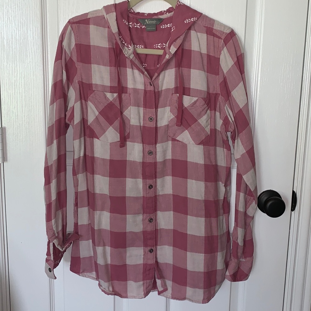 Naturals long sleeve plaid shirt/jacket